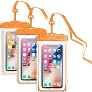 3 Orange - Waterproof Cell Phone Bag Glow in The Dark Cases